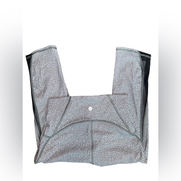 Lululemon Train Times Crop 17" Size 6 Black Mesh White Full-onLuxtreme ALO Vuori - Picture 12 of 13